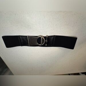 Bay Studio Black Stretch Wide Circle and Bar Toggle Belt Women's Size Small
